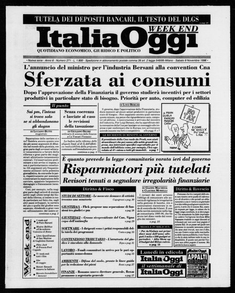 Italia oggi : quotidiano di economia finanza e politica